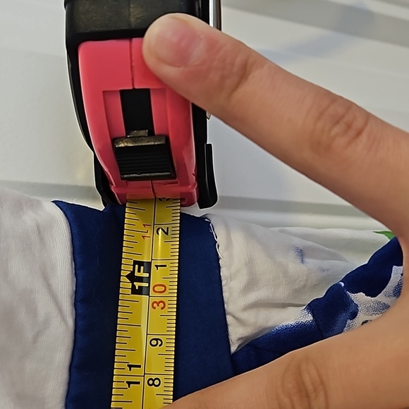 White And Blue Floral Sundress Size 9 - Picture 7 of 11